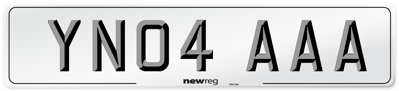 YN04 AAA Number Plate from New Reg